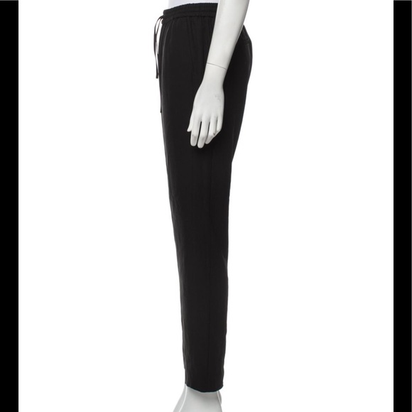 Monteau Los Angeles Drawstring Waist Semi Tapered Black Ankle Pants with Pockets - Picture 9 of 9